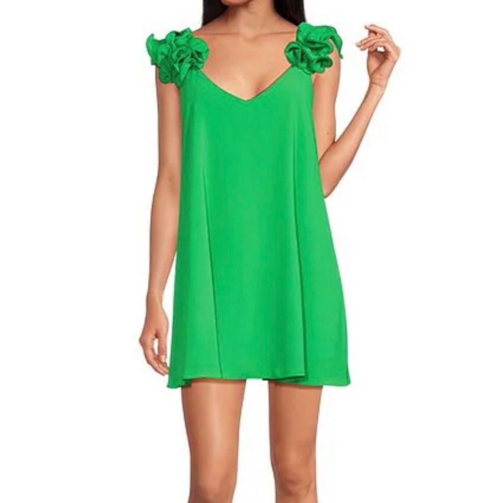 Belle Kelly Green Badgley Mischka Mini Dress 10